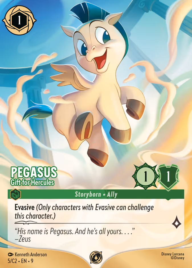 Pegasus - Gift for Hercules Lorcana card (C2 #5)