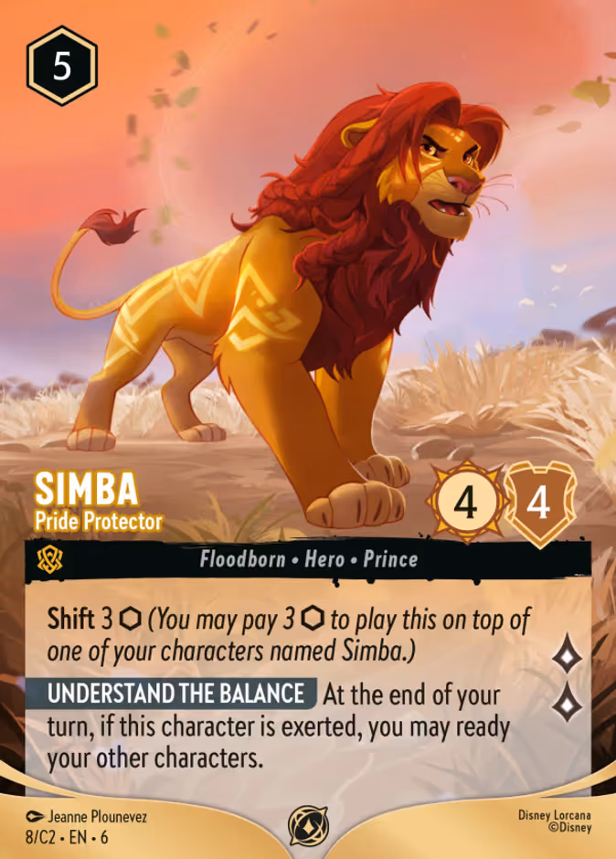 Simba - Pride Protector Lorcana card (C2 #8)
