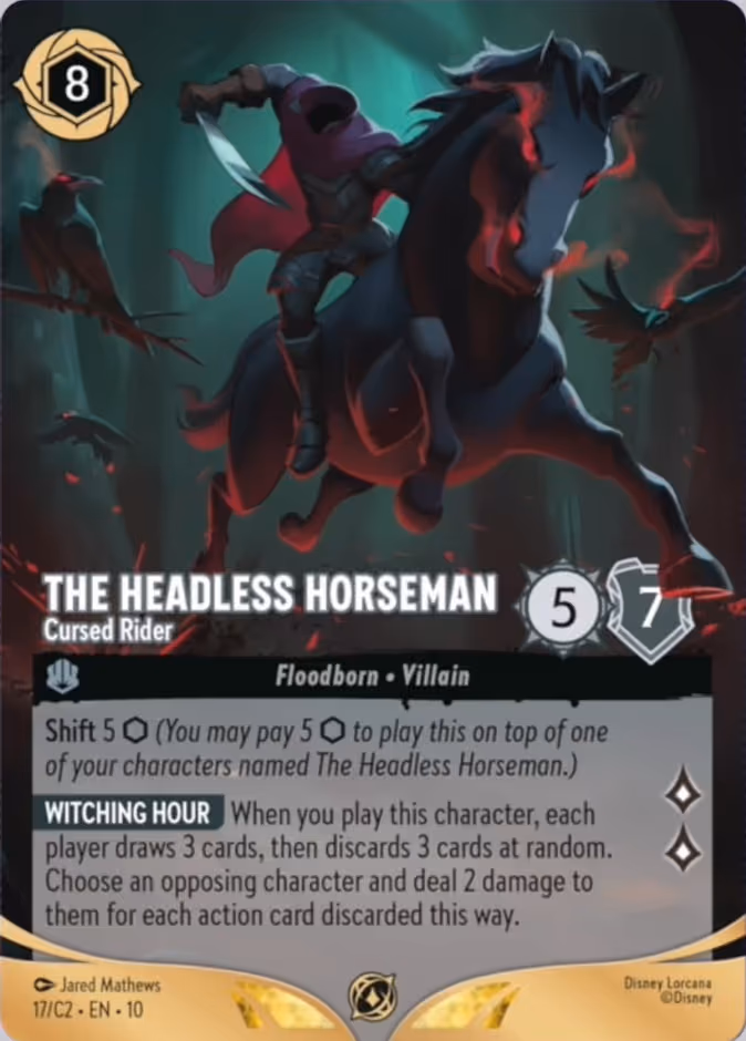 The Headless Horseman - Cursed Rider Lorcana card (C2 #17)