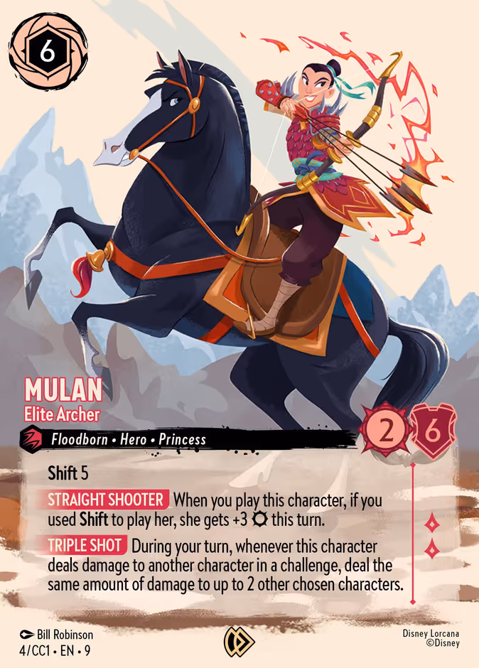 Mulan - Elite Archer Lorcana card (CC1 #4)