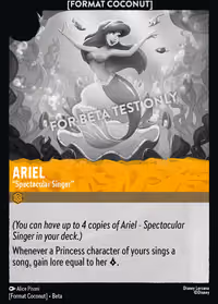 Format Coconut card