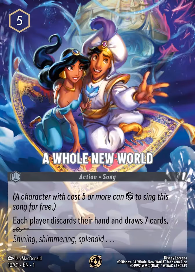 A Whole New World Lorcana card (CP #10)