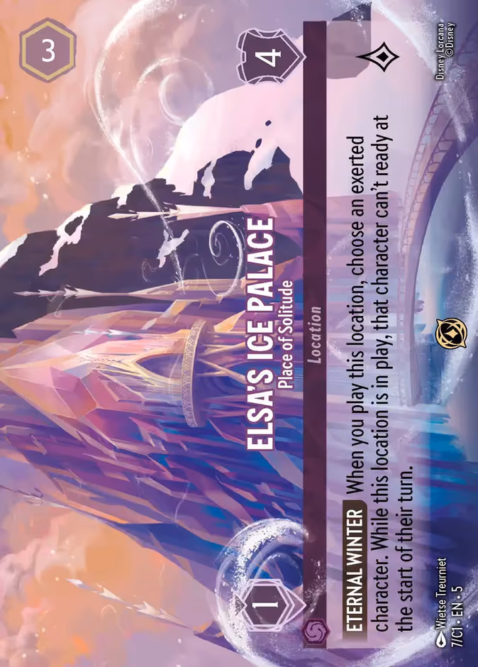 Elsa's Ice Palace - Place of Solitude Lorcana card (CP #7, Challenge Promo)
