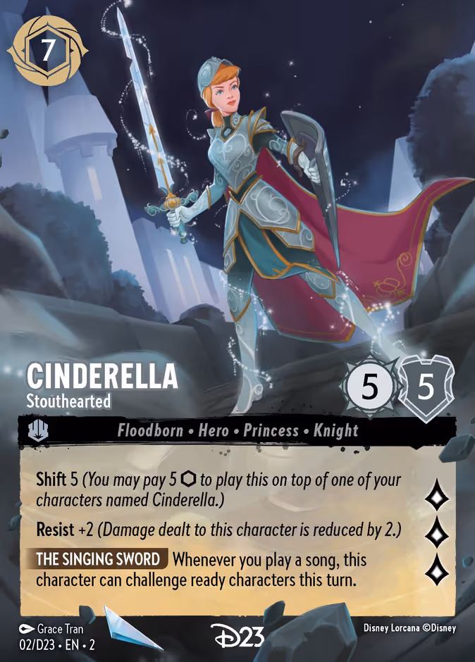Cinderella - Stouthearted Lorcana card (D23 #2)