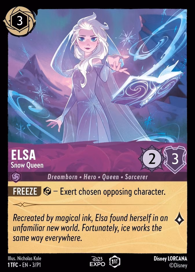 Elsa - Snow Queen Lorcana card (P1 #3, Promo Set 1)
