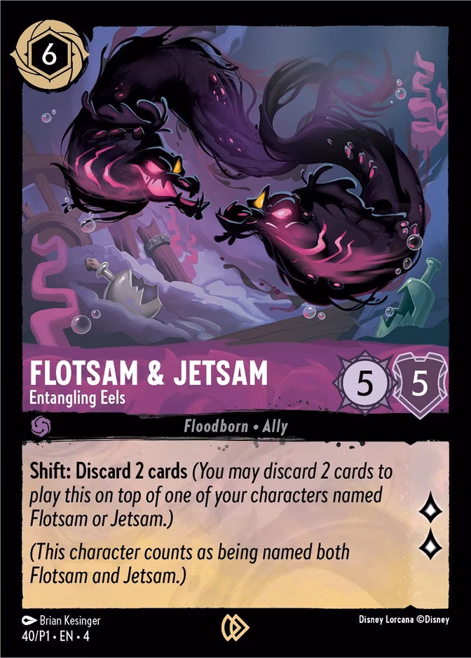 Flotsam & Jetsam - Entangling Eels Lorcana card (P1 #40, Promo Set 1)