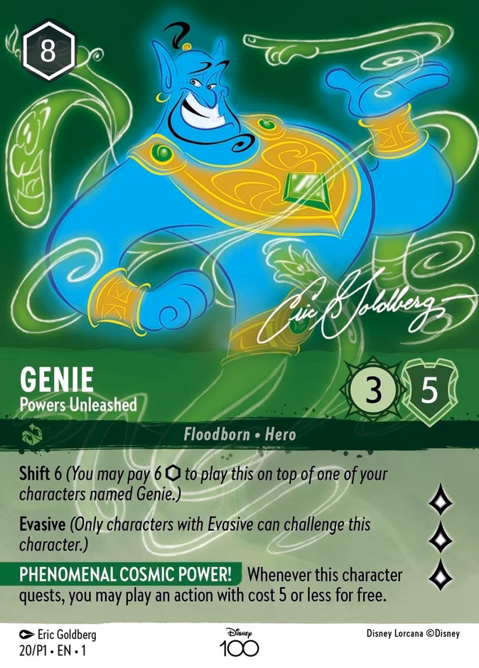 Genie - Powers Unleashed Lorcana card (P1 #20, Promo Set 1)