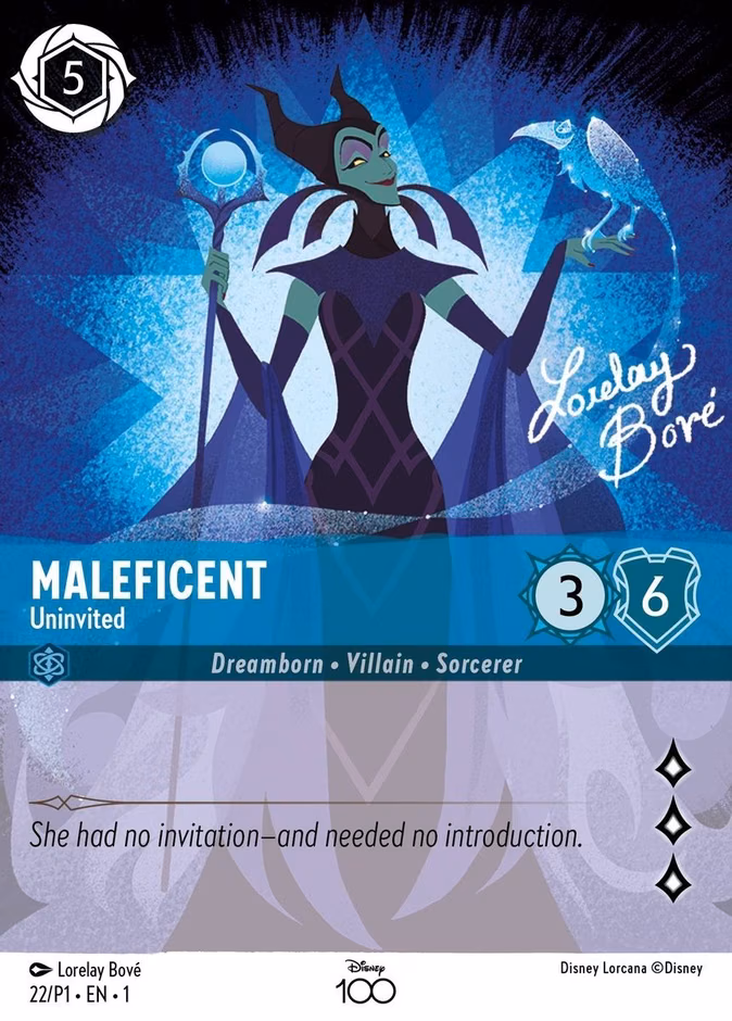 Maleficent - Uninvited Lorcana card (P1 #22, Promo Set 1)