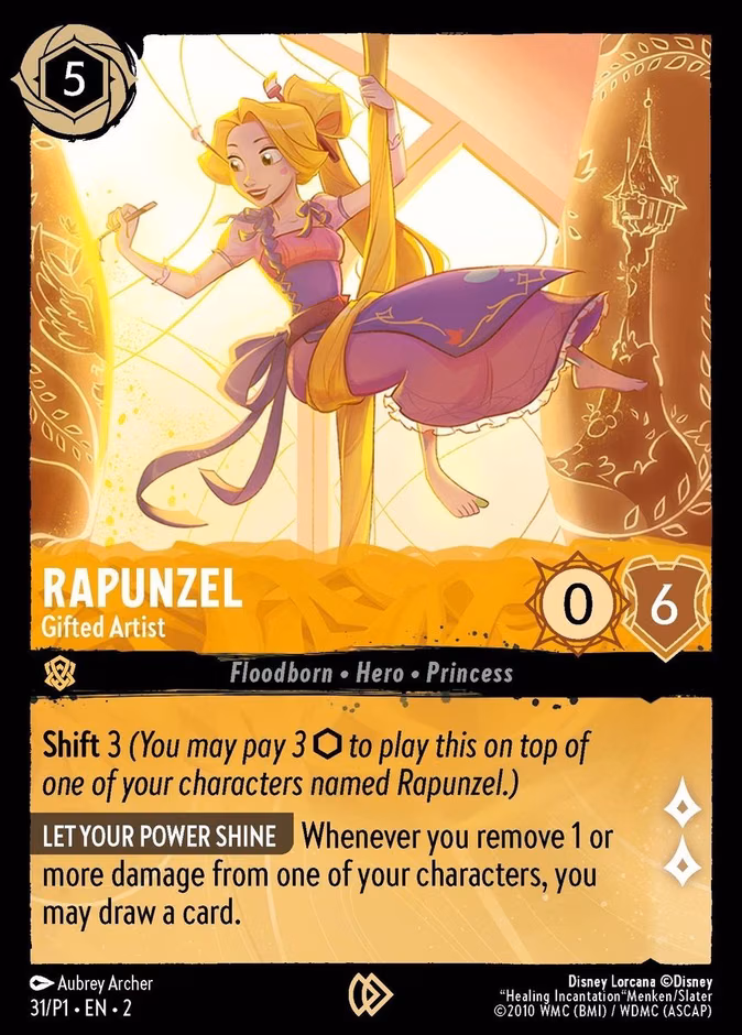 Rapunzel - Gifted Artist Lorcana card (P1 #31, Promo Set 1)