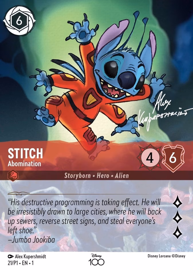 Stitch - Abomination Lorcana card (P1 #21)