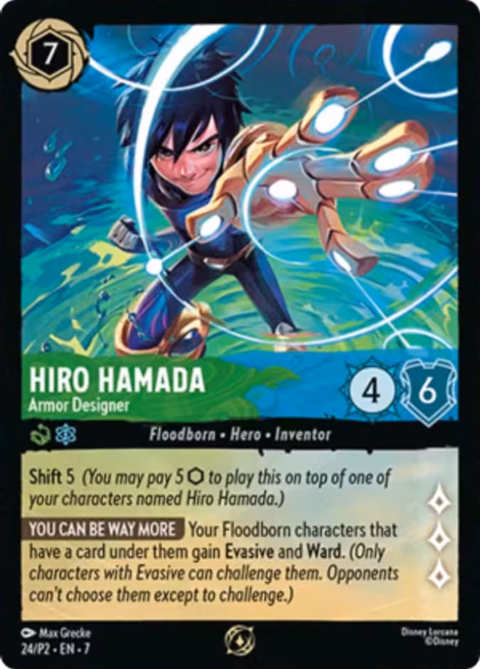 Hiro Hamada - Armor Designer Lorcana card (P2 #24)