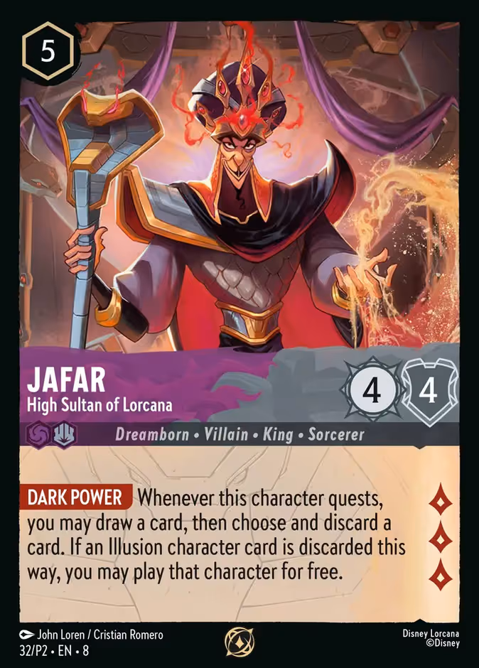 Jafar - High Sultan of Lorcana Lorcana card (P2 #32, Promo Set 2)