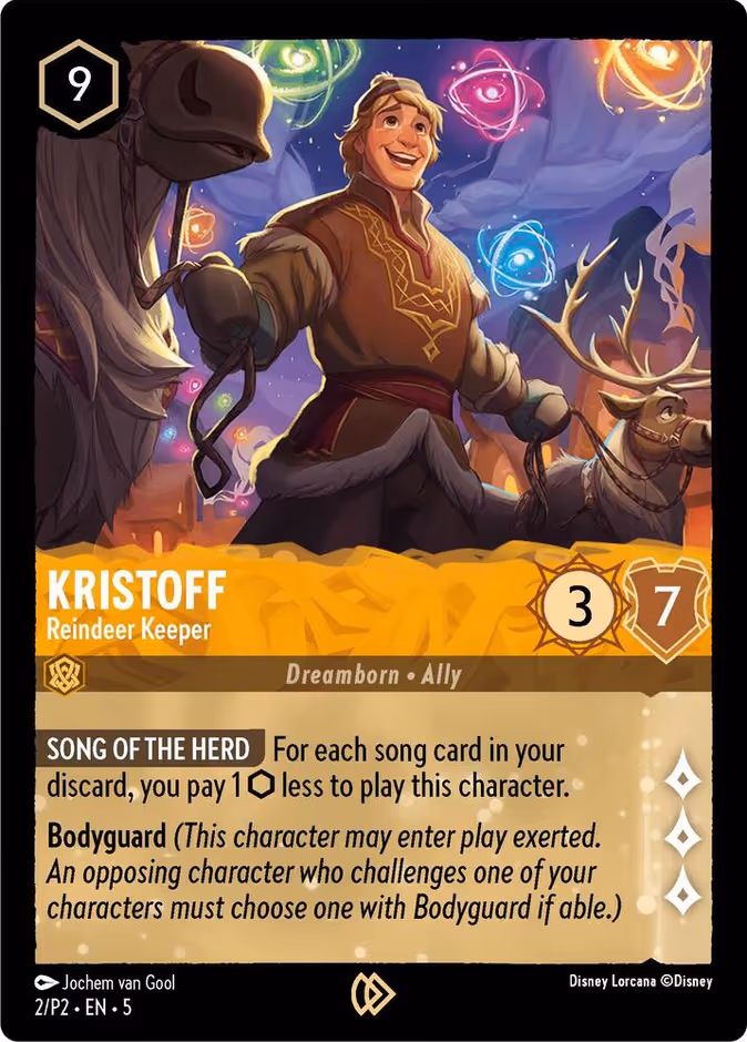 Kristoff - Reindeer Keeper Lorcana card (P2 #2, Promo Set 2)