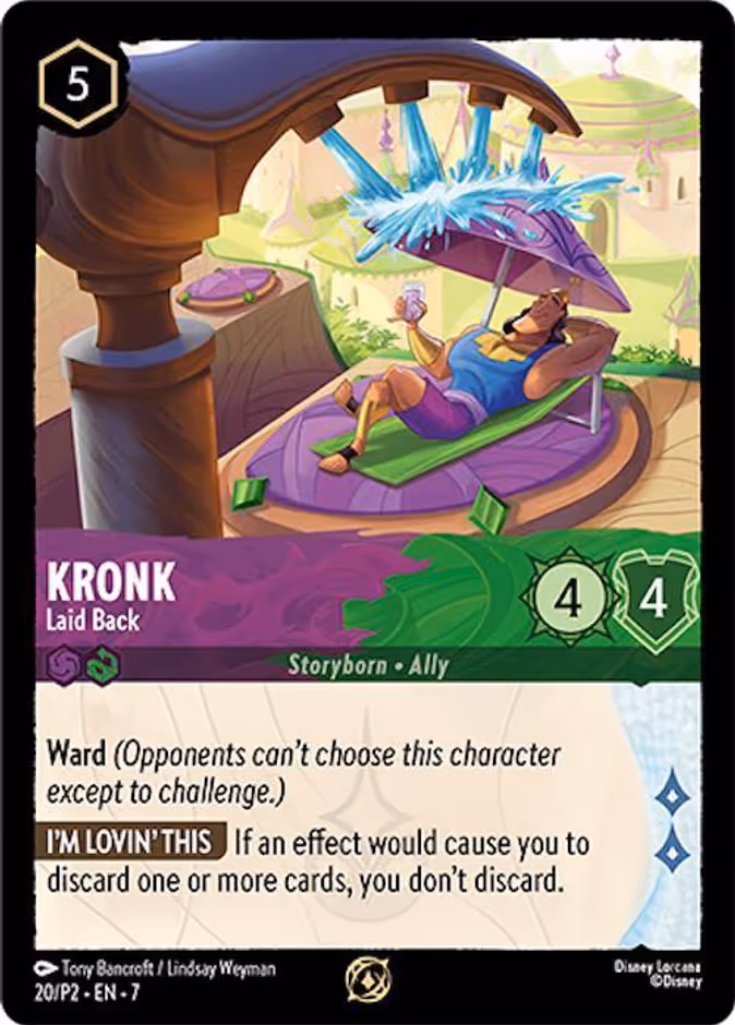 Kronk - Laid Back Lorcana card (P2 #20, Promo Set 2)