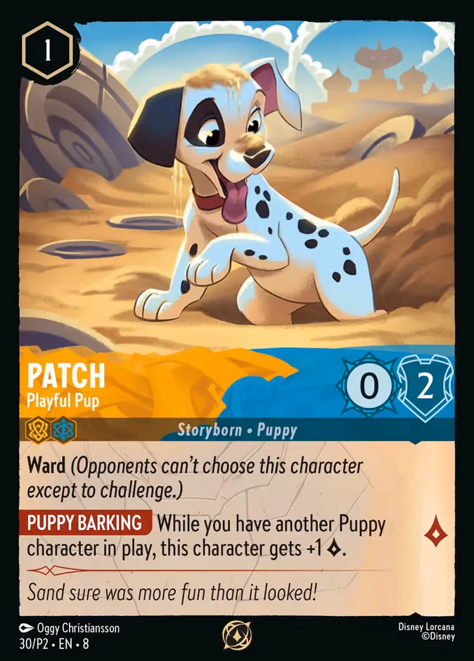 Patch - Playful Pup Lorcana card (P2 #30, Promo Set 2)