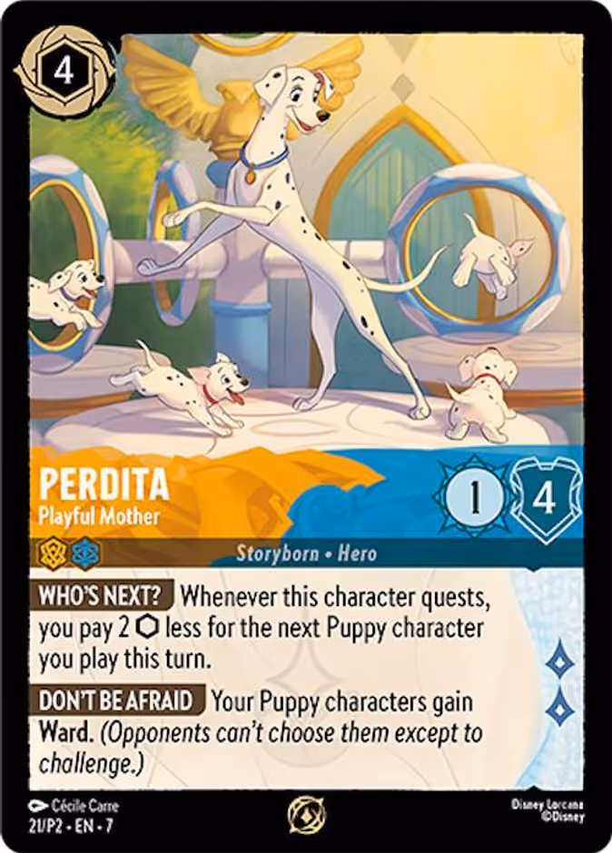Perdita - Playful Mother Lorcana card (P2 #21, Promo Set 2)