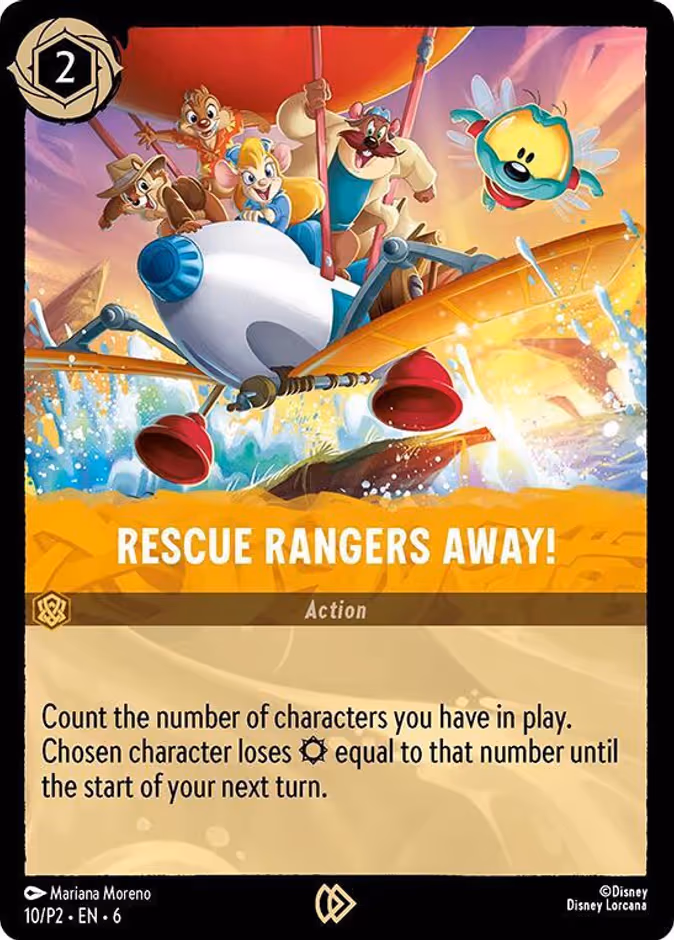 Rescue Rangers Away! Lorcana card (P2 #10, Promo Set 2)