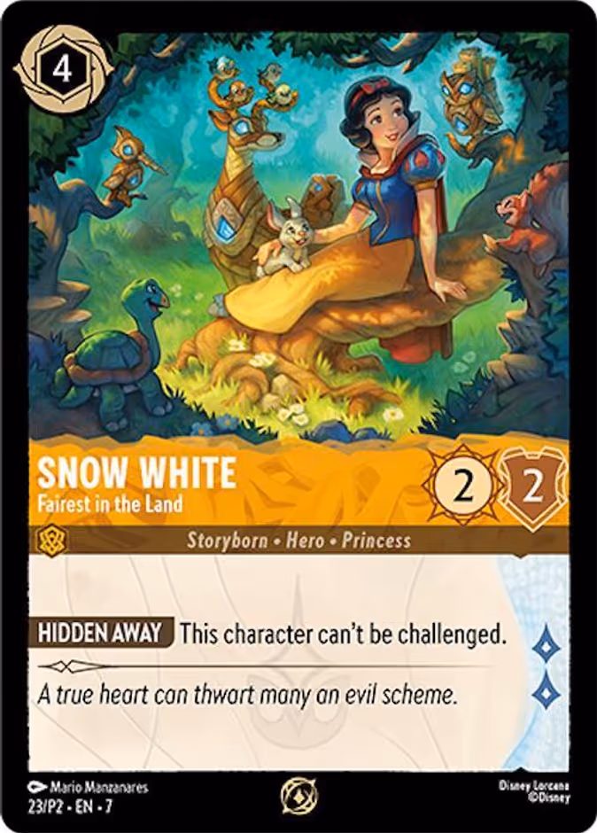 Snow White - Fairest in the Land Lorcana card (P2 #23, Promo Set 2)