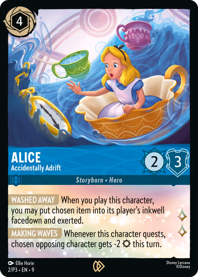 Alice - Accidentally Adrift Lorcana card (P3 #2, Promo Set 3)