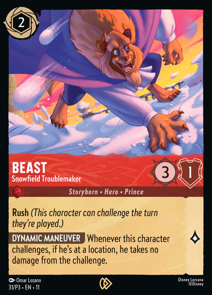 Beast - Snowfield Troublemaker Lorcana card (P3 #31, Promo Set 3)