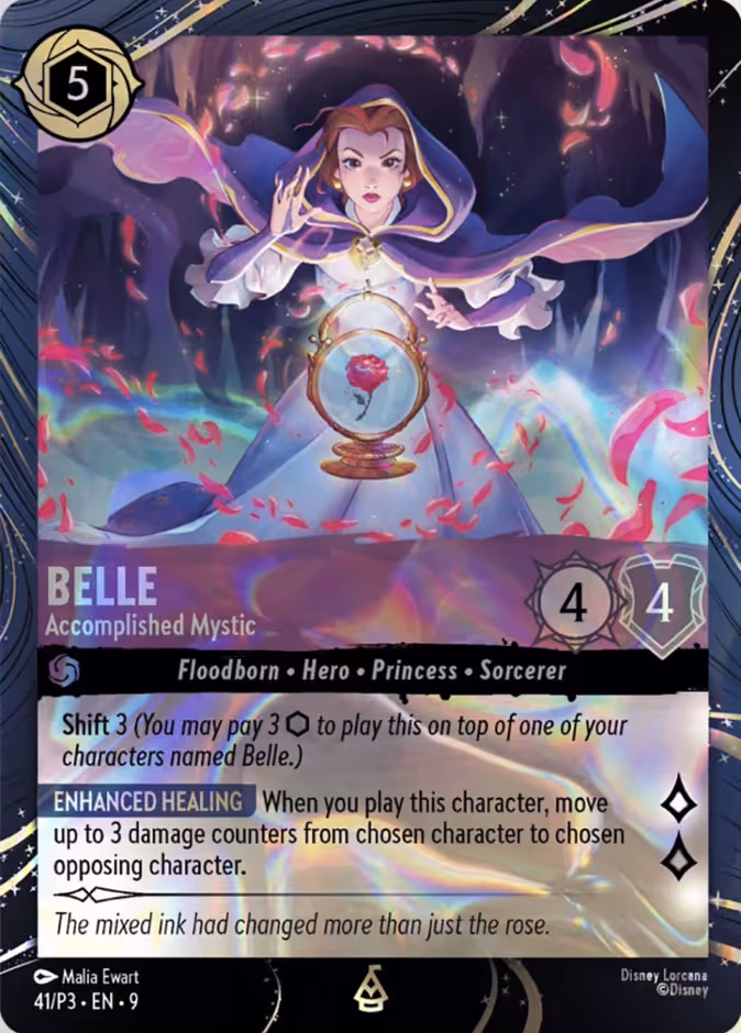 Belle - Accomplished Mystic Lorcana card (P3 #41)