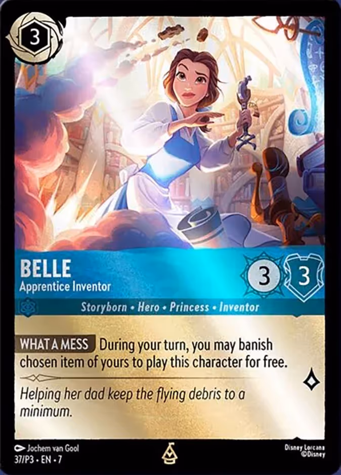 Belle - Apprentice Inventor Lorcana card (P3 #37)