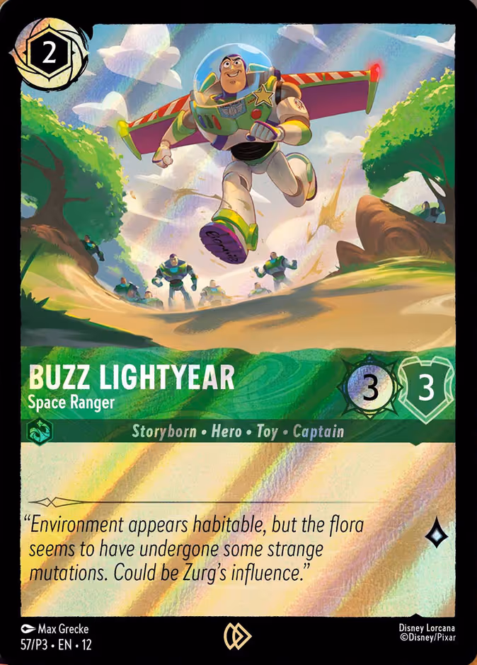 Buzz Lightyear - Space Ranger Lorcana card (P3 #57, Promo Set 3)