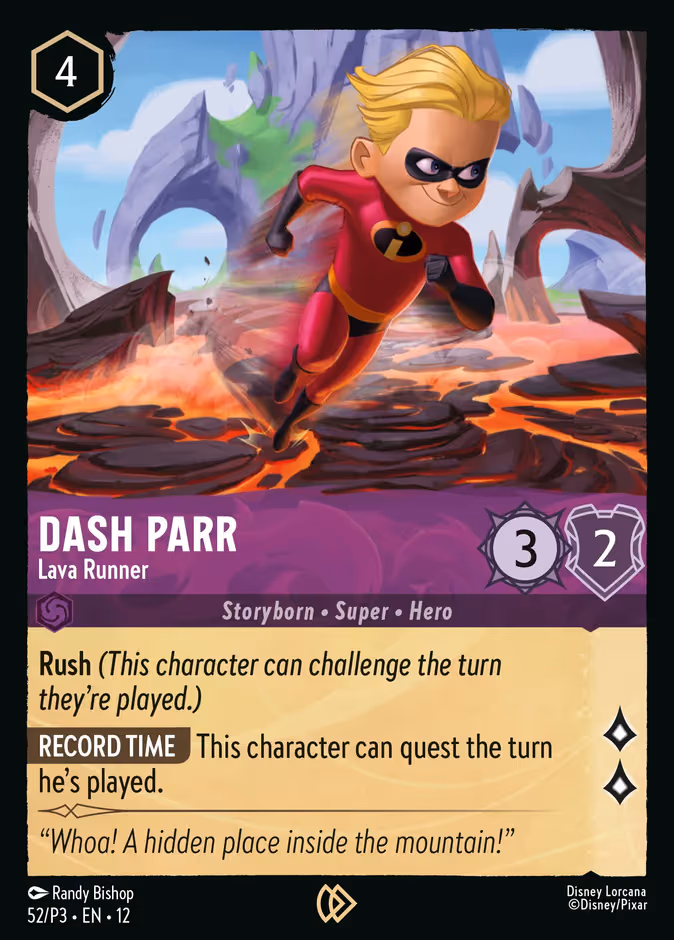 Dash Parr - Lava Runner Lorcana card (P3 #52, Promo Set 3)