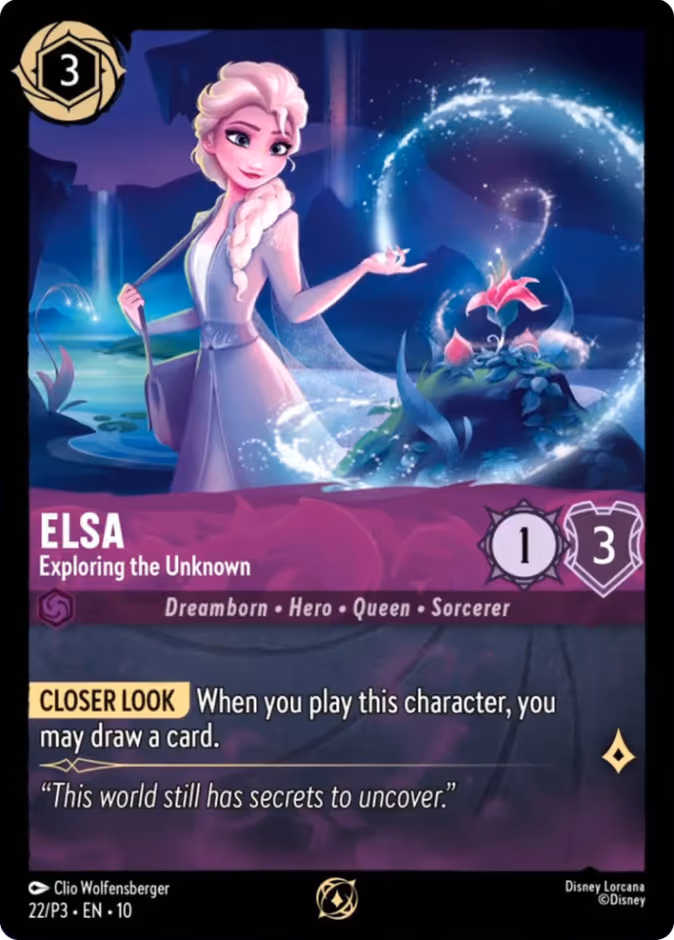 Elsa - Exploring the Unknown Lorcana card (P3 #22, Promo Set 3)