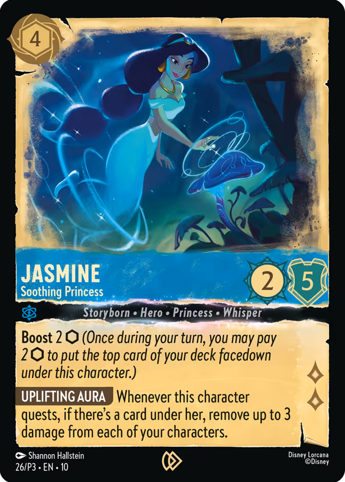 Jasmine - Soothing Princess Lorcana card (P3 #26, Promo Set 3)