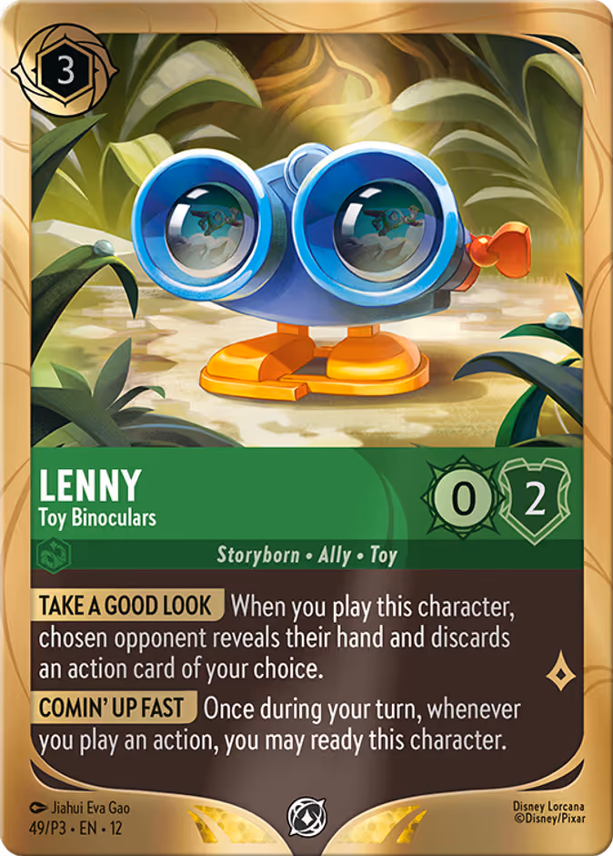 Lenny - Toy Binoculars Lorcana card (P3 #49, Promo Set 3)