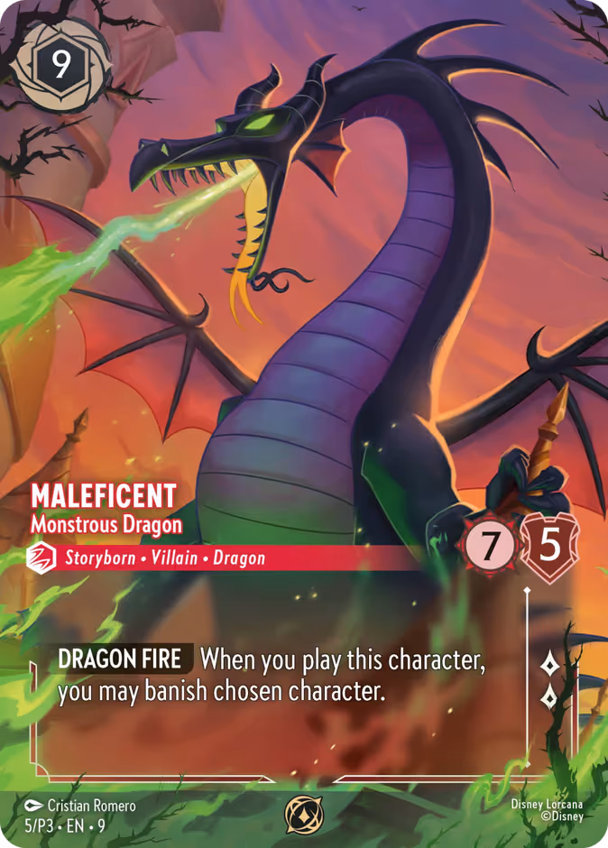 Maleficent - Monstrous Dragon Lorcana card (P3 #5)