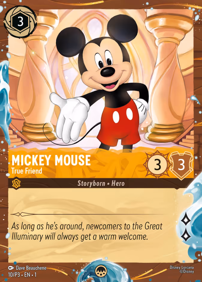 Mickey Mouse - True Friend Lorcana card (P3 #10, Promo Set 3)