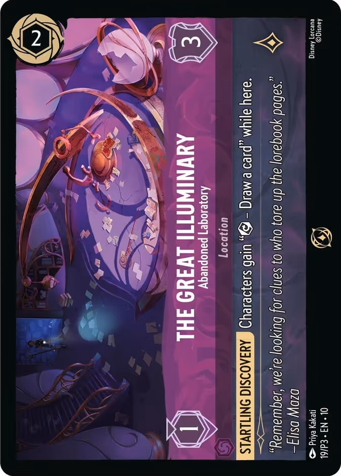 The Great Illuminary - Abandoned Laboratory Lorcana card (P3 #19, Promo Set 3)