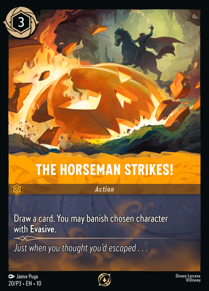 The Horseman Strikes! Lorcana card (P3 #20, Promo Set 3)