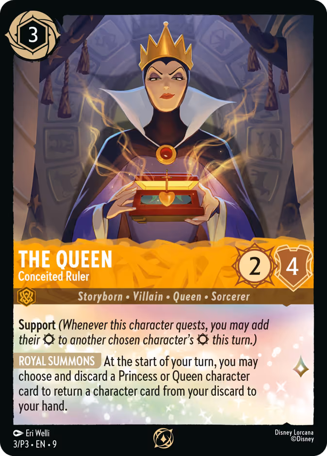 The Queen - Conceited Ruler Lorcana card (P3 #3, Promo Set 3)