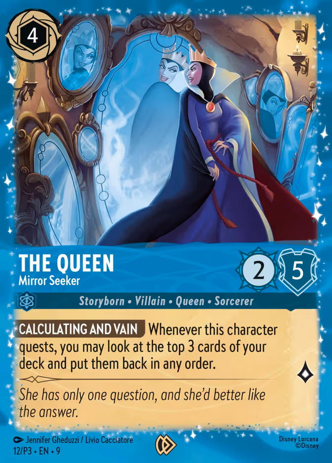 The Queen - Mirror Seeker Lorcana card (P3 #12, Promo Set 3)
