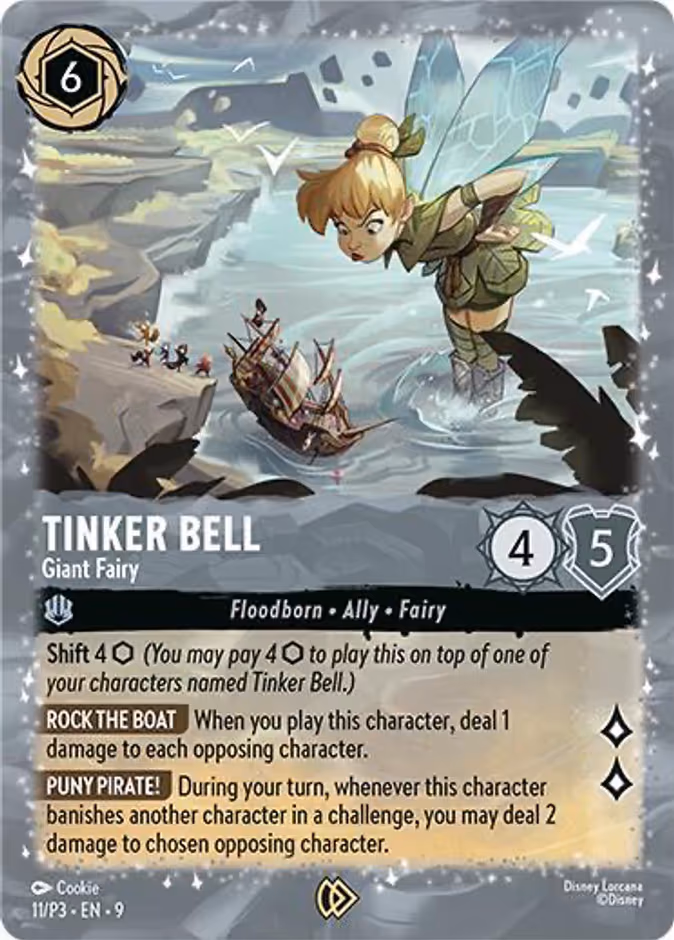 Tinker Bell - Giant Fairy Lorcana card (P3 #11, Promo Set 3)