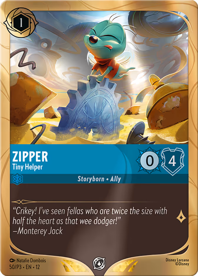 Zipper - Tiny Helper Lorcana card (P3 #50, Promo Set 3)