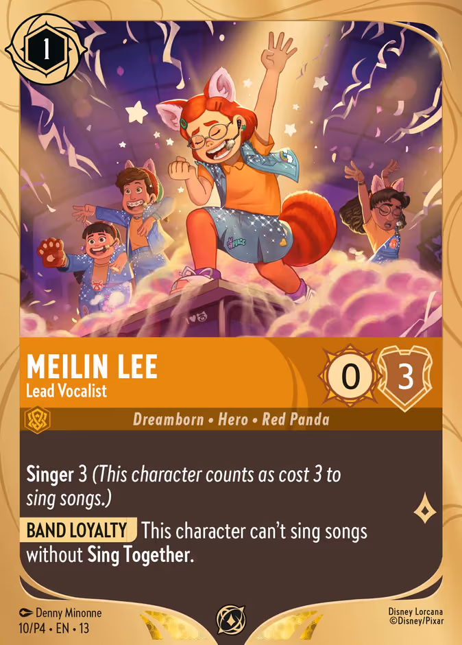 Meilin Lee - Lead Vocalist Lorcana card (P4 #10)