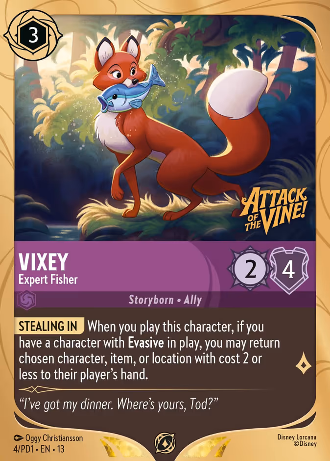 Vixey - Expert Fisher Lorcana card (PD1 #4, PD1)