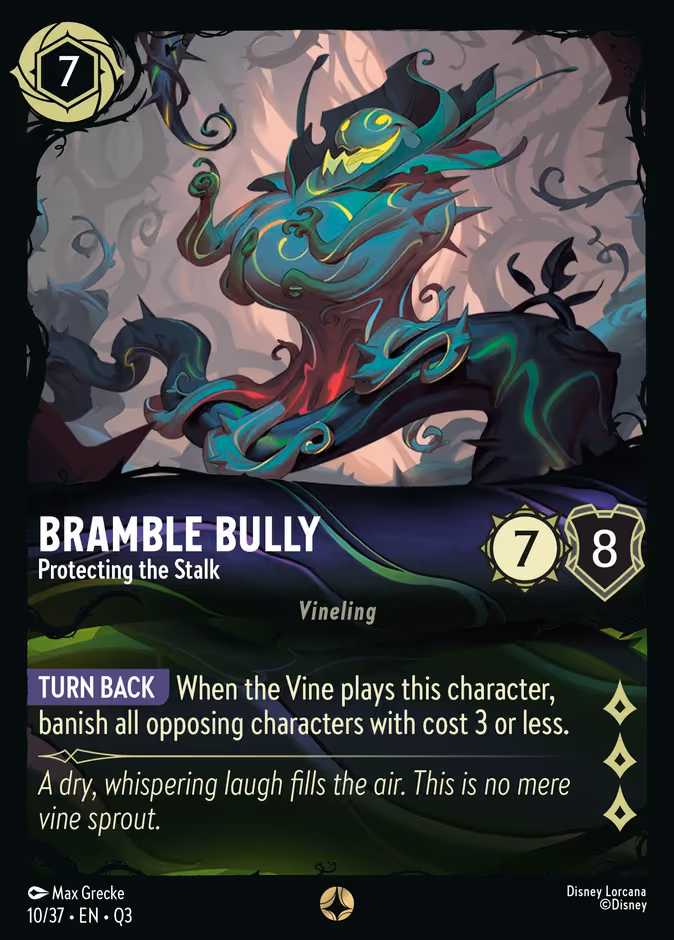 Bramble Bully - Protecting the Stalk Lorcana card (Q3 #10, Hunny Rescue – Illumineer's Quest)