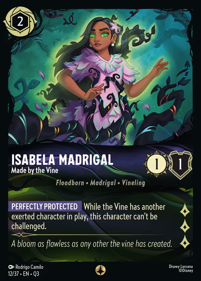 Isabela Madrigal - Made by the Vine Lorcana card (Q3 #12, Hunny Rescue – Illumineer's Quest)