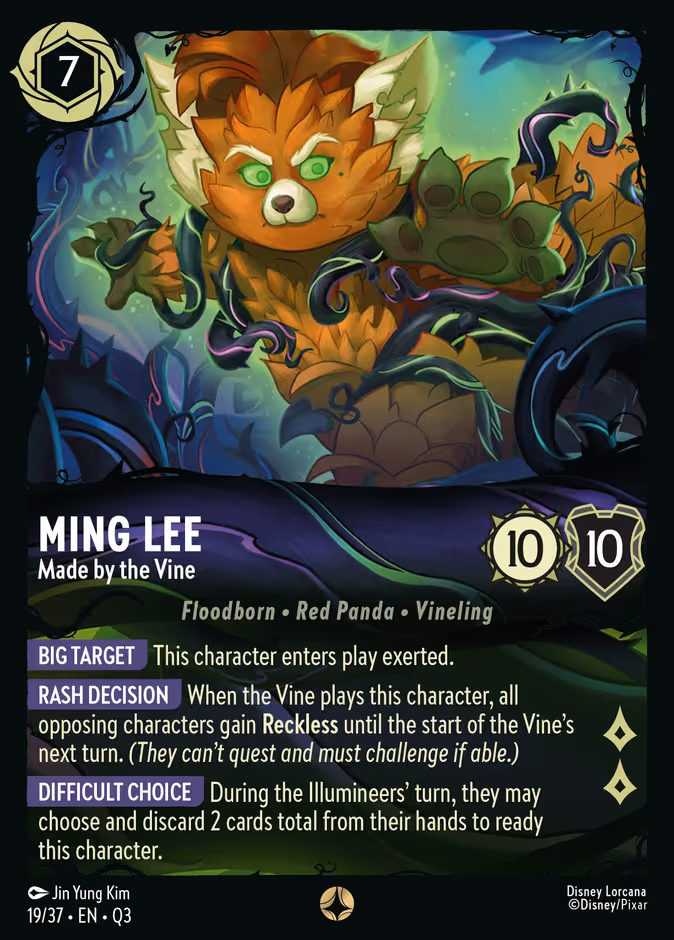 Ming Lee - Made by the Vine Lorcana card (Q3 #19, Hunny Rescue – Illumineer's Quest)