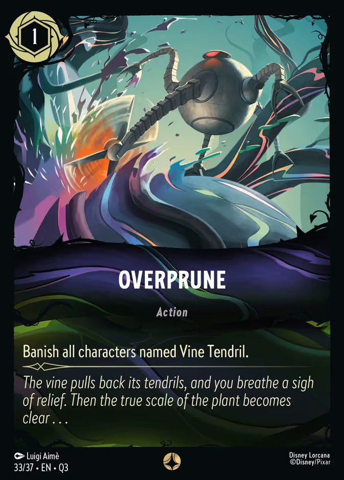 Overprune Lorcana card (Q3 #33, Hunny Rescue – Illumineer's Quest)