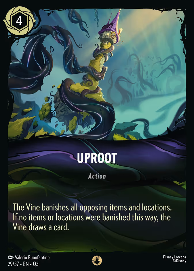 Uproot Lorcana card (Q3 #29, Hunny Rescue – Illumineer's Quest)