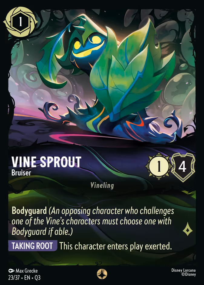 Vine Sprout - Bruiser Lorcana card (Q3 #23, Hunny Rescue – Illumineer's Quest)