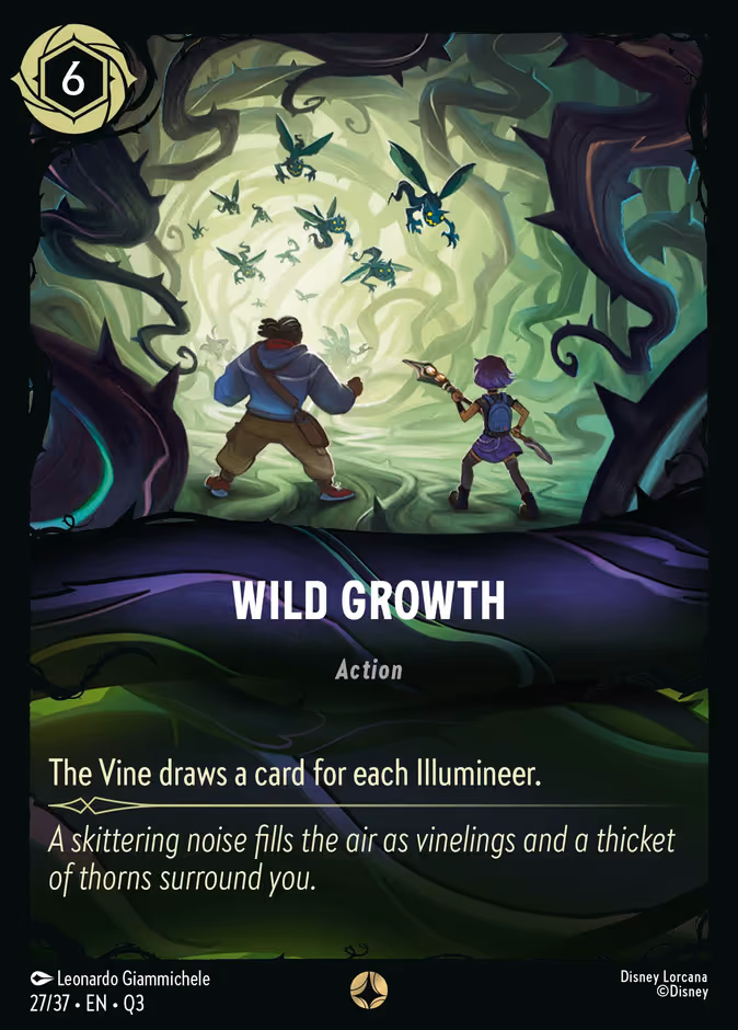 Wild Growth Lorcana card (Q3 #27, Hunny Rescue – Illumineer's Quest)