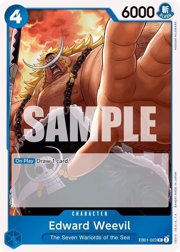 Edward Weevil One Piece card (EB01-023, Extra Booster: Memorial Collection)