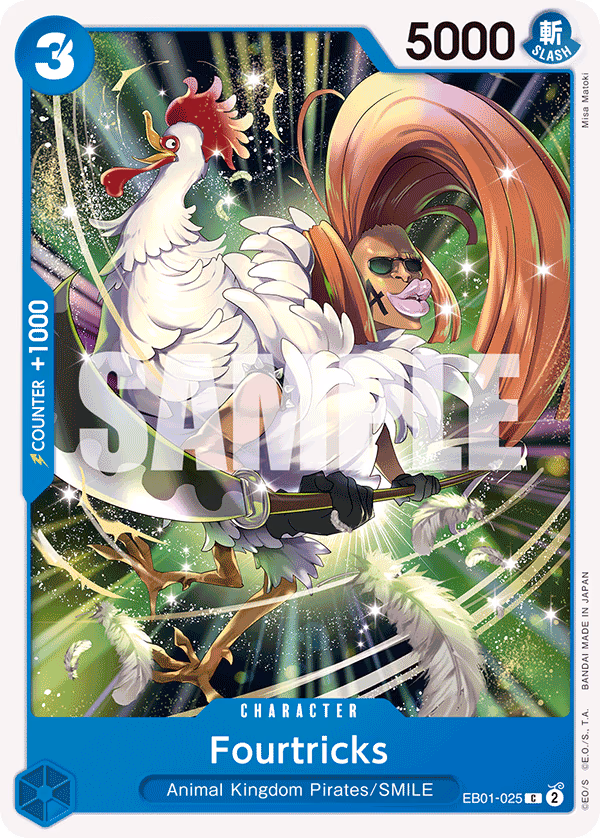 Fourtricks One Piece card (EB01-025, Extra Booster: Memorial Collection)